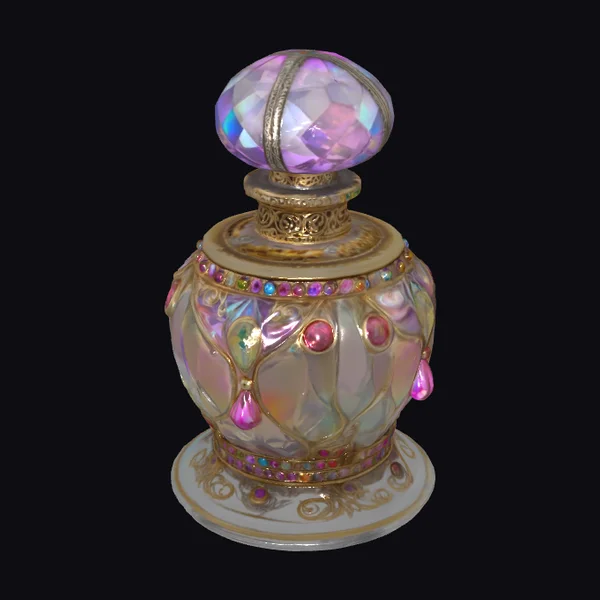 Ornate Iridescent Perfume Bottle