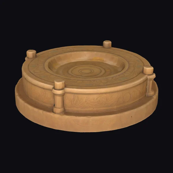 Ancient Stone Sundial Base