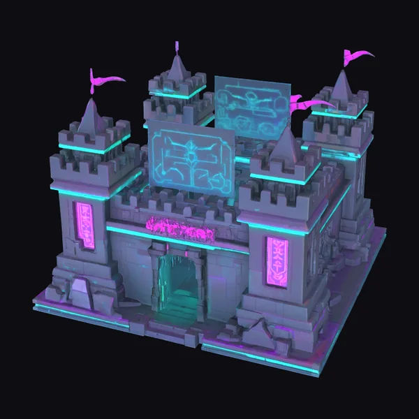 Cyberpunk Castle Fortress