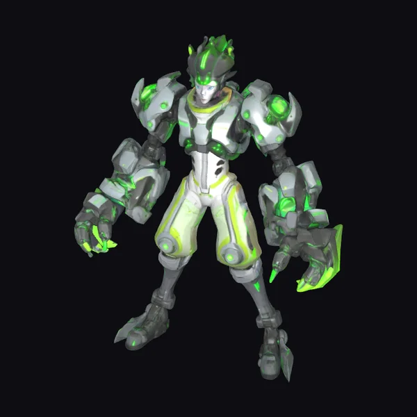 Glowing Mech Warrior