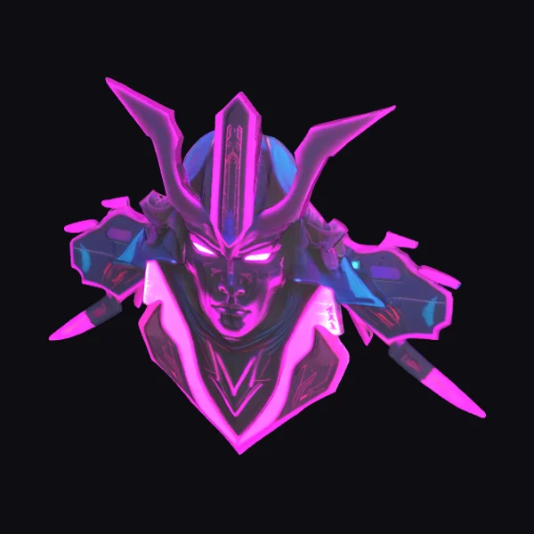 Neon Samurai Helmet