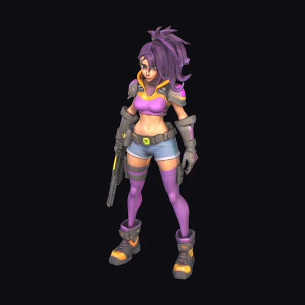 Stylized Female Action Hero