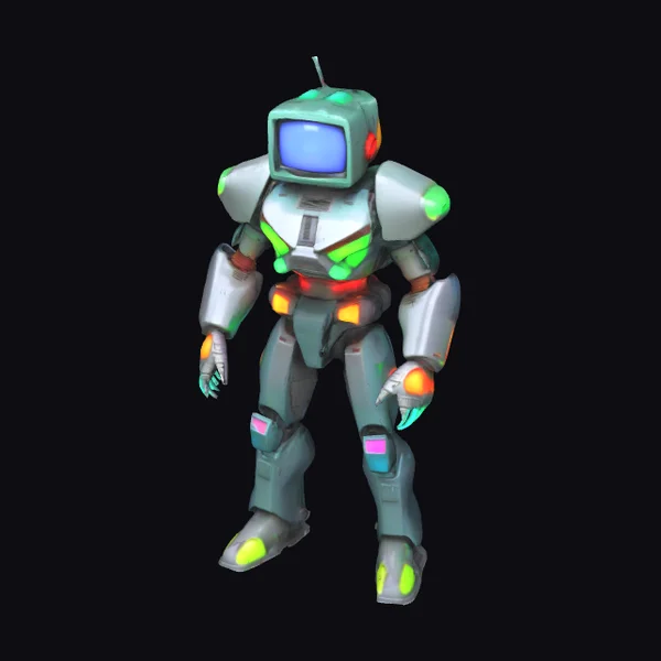 CRT TV Robot Figure