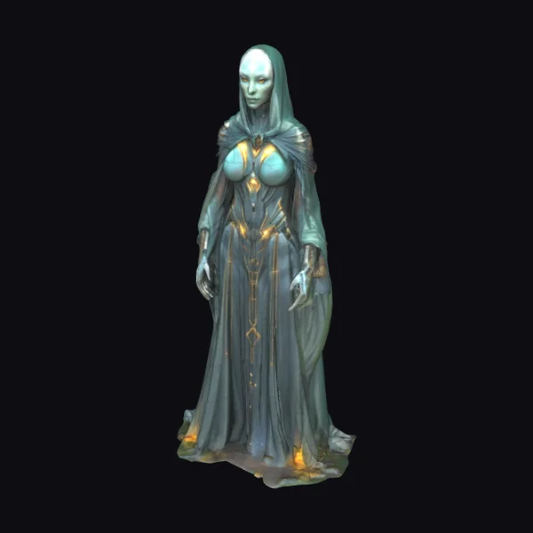 Tall Space Wizard Woman