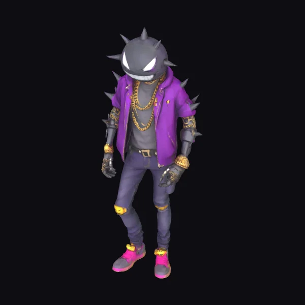 Punk Robot Emoji Head