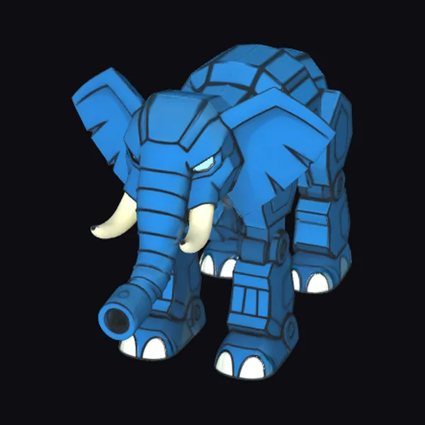 Blue Armored Elephant