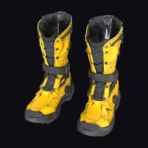 Yellow Cyberpunk Boots