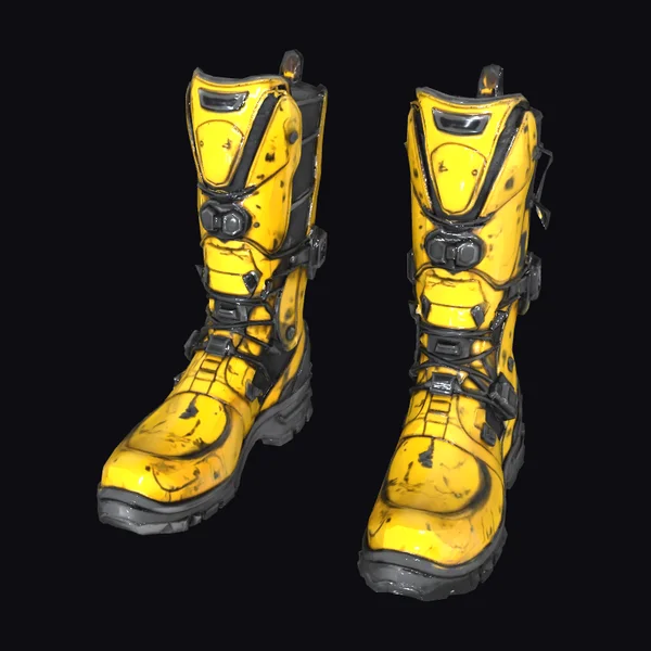 Yellow Cyberpunk Boots
