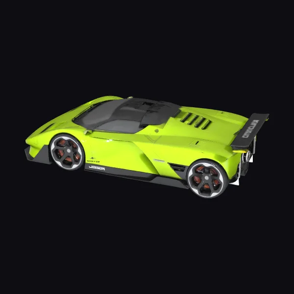 Neon Green Sports Car