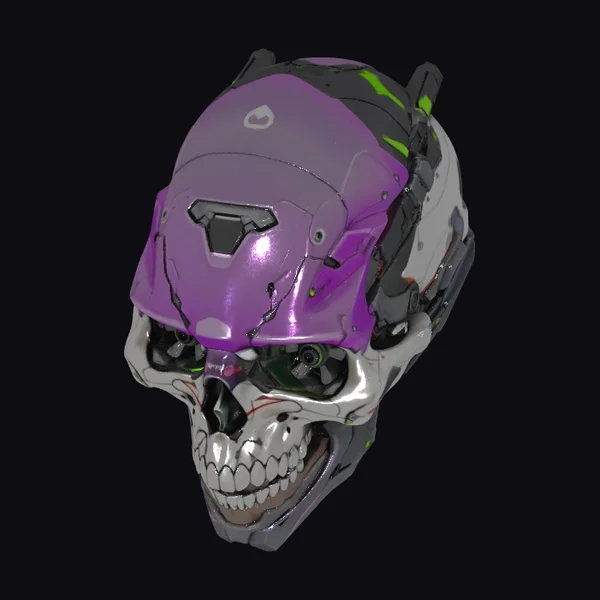 Cybernetic Skull Helmet