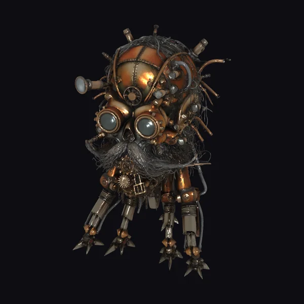 Steampunk Robot Portrait