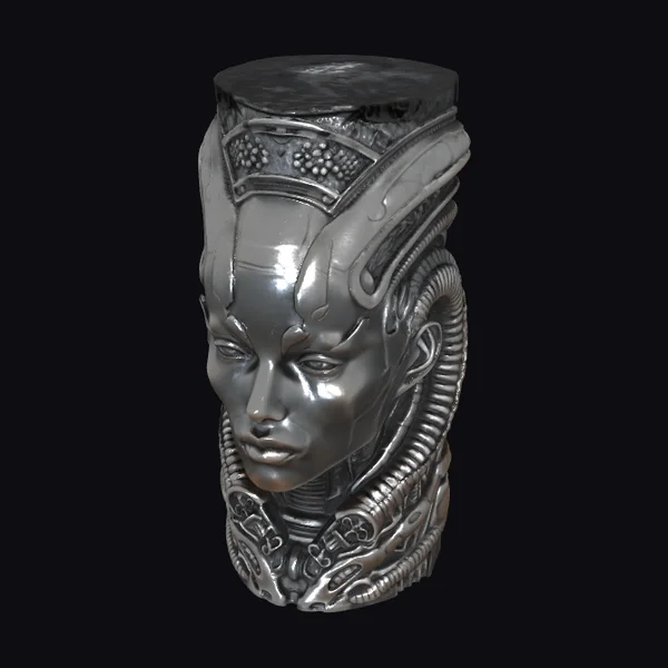 Cybernetic Female Head