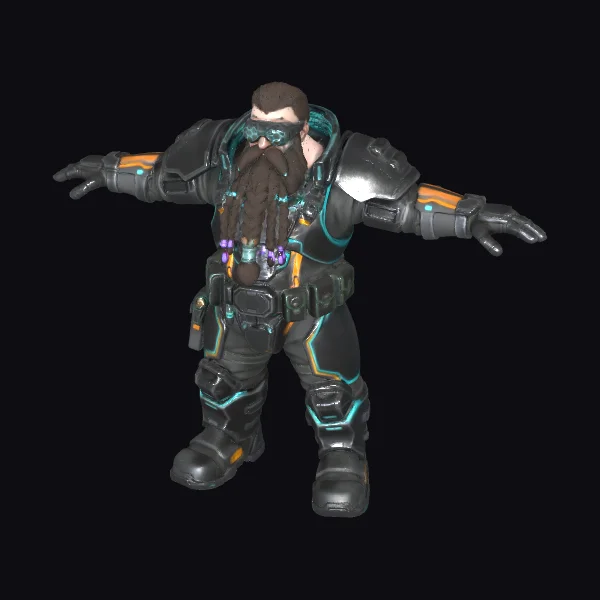Cybernetic Dwarf Warrior