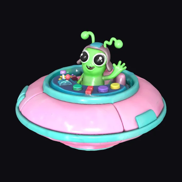 Alien in UFO Toy