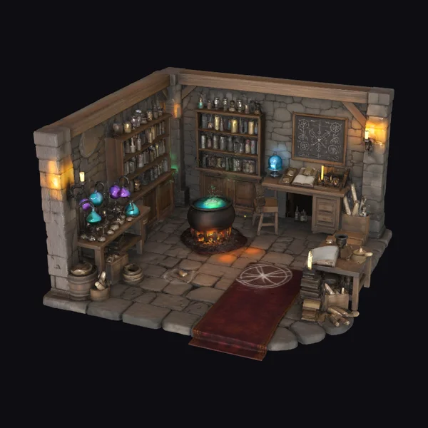 Mystic Alchemy Laboratory Interior