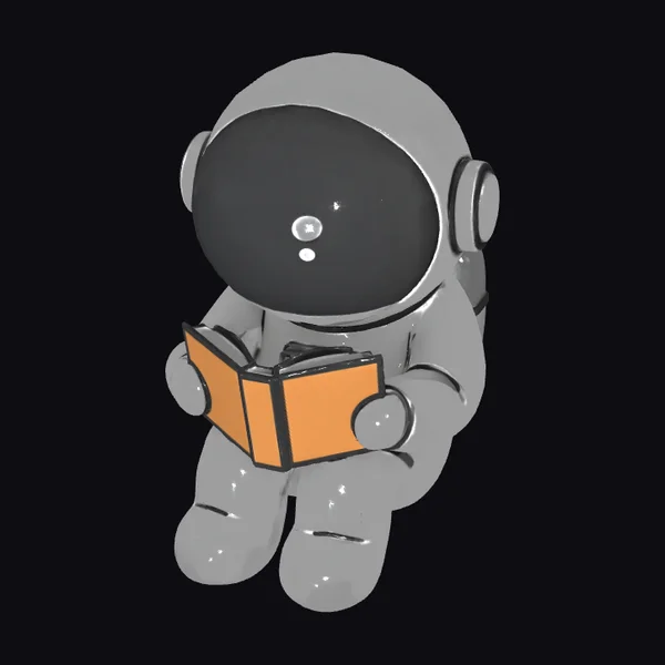 Astronaut Reading Book