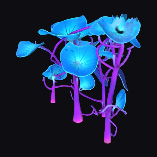 Glowing Alien Underwater Plant