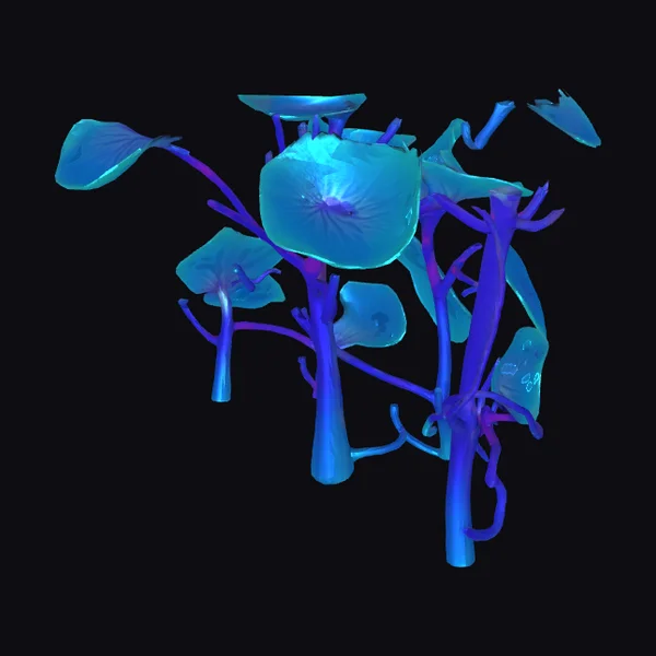 Glowing Alien Underwater Plant