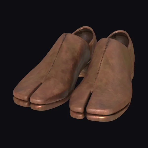 Brown Tabi Leather Loafers