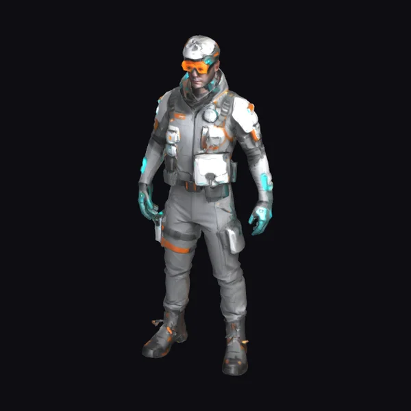 Sci-Fi Tech Worker