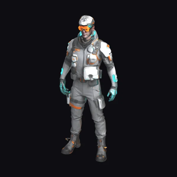 Sci-Fi Tech Worker