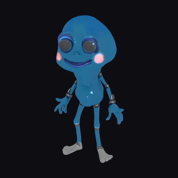 Blue Slime Humanoid Figure