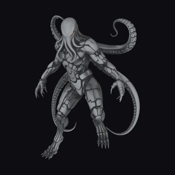 Cybernetic Octopus Creature