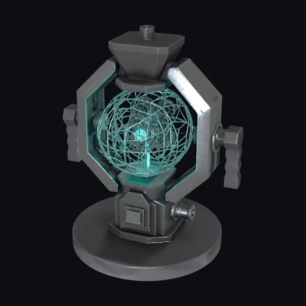 Glowing Metallic Orb Device
