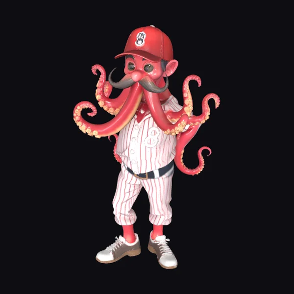 Octopus Baseball Player