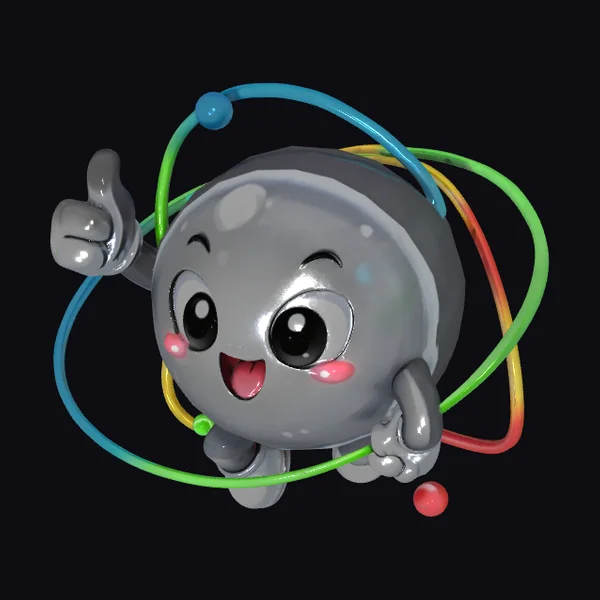 Smiling Metallic Toy Robot