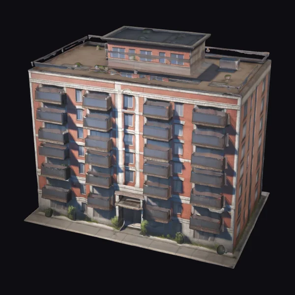 Red Brick Apartment Building