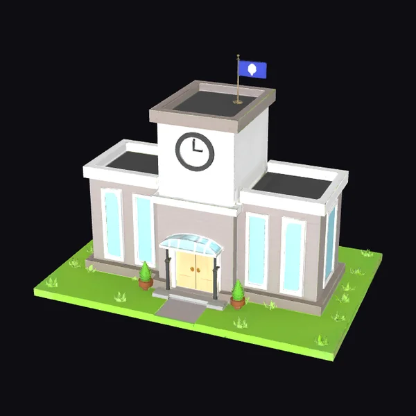 Low Poly Town Hall