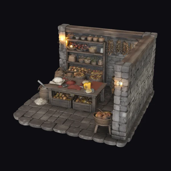 Medieval Storeroom Interior