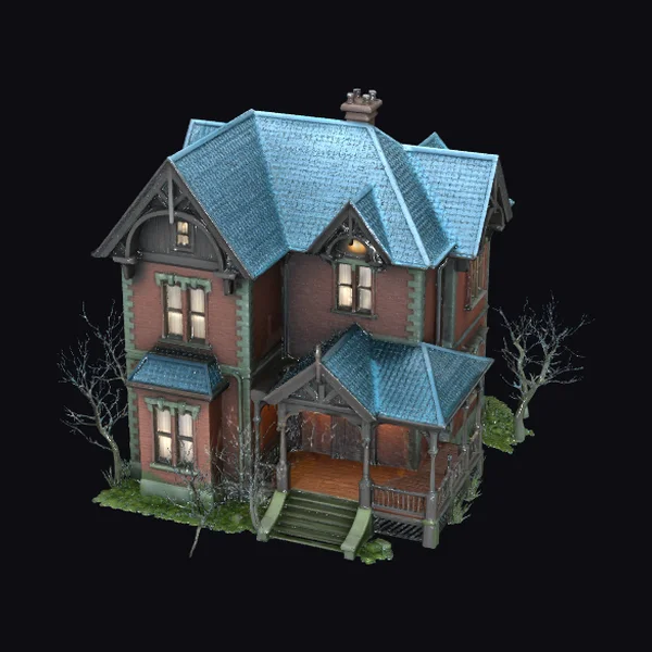 Victorian Mansion at Dusk