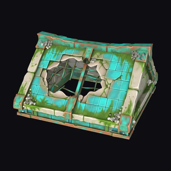 Ancient Underwater Temple Ruin