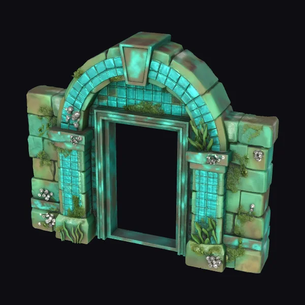 Ancient Underwater Temple Entrance