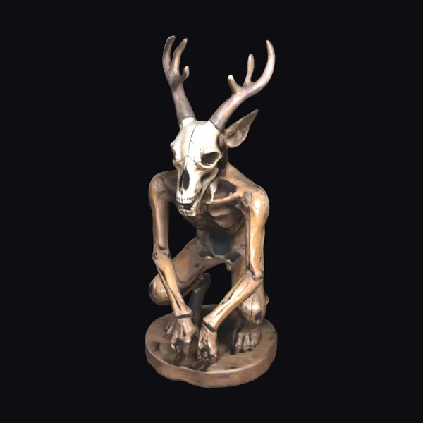 Wooden Idol Emaciated Creature