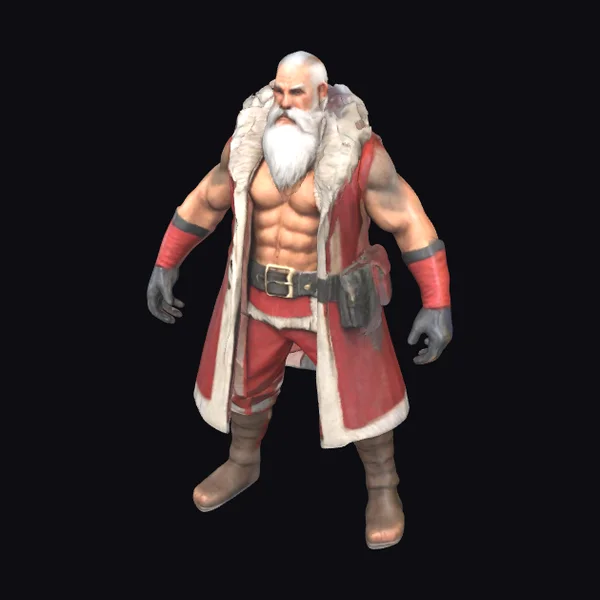 Muscular Santa Warrior