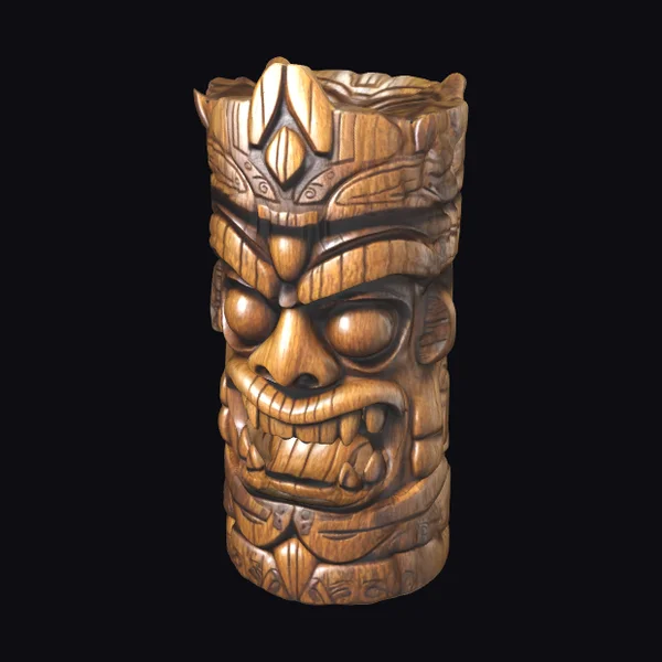 Wooden Tiki Mask