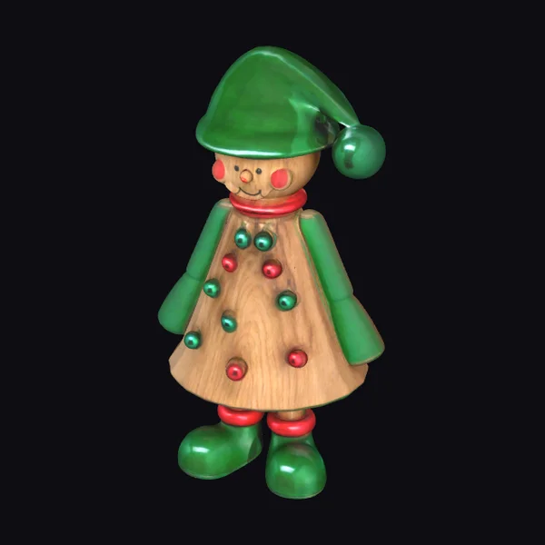 Wooden Christmas Elf Figure