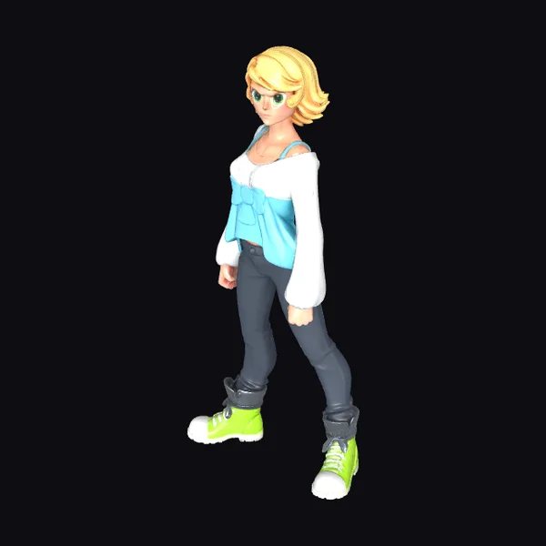 Blonde Girl in Casuals