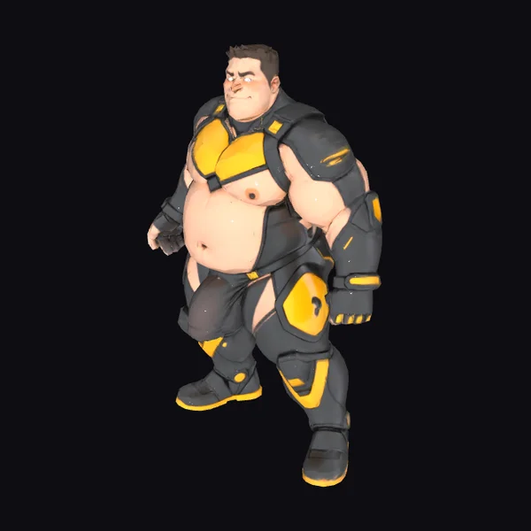 Muscular Armored Figure