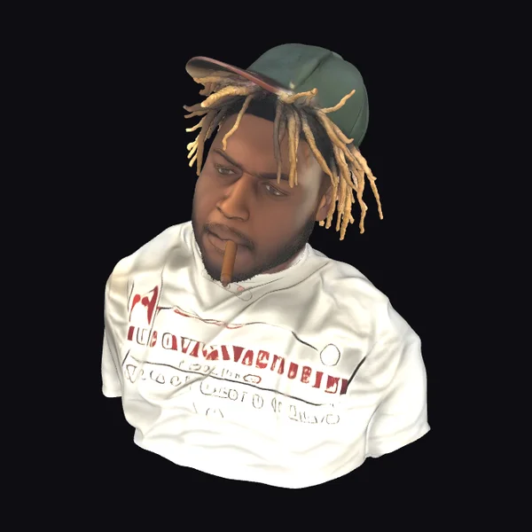 Man with Dreadlocks Smoking