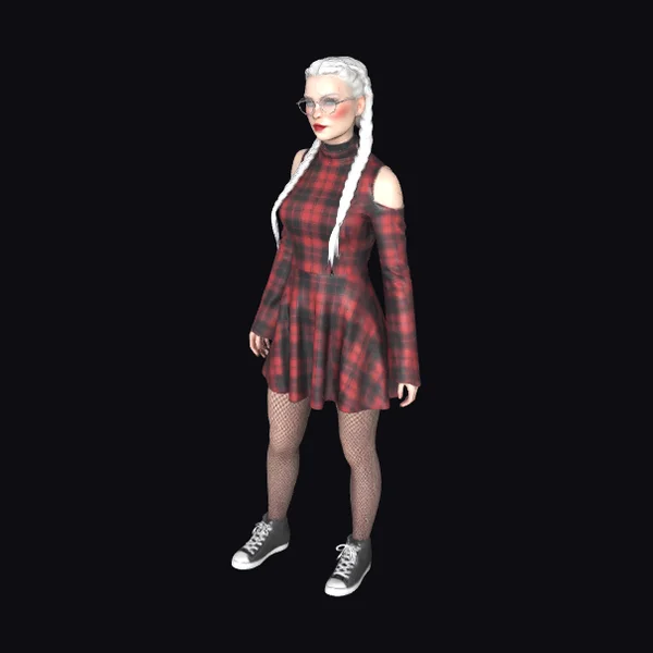 Plaid Dress Portrait