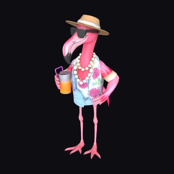 Bipedal Flamingo Character