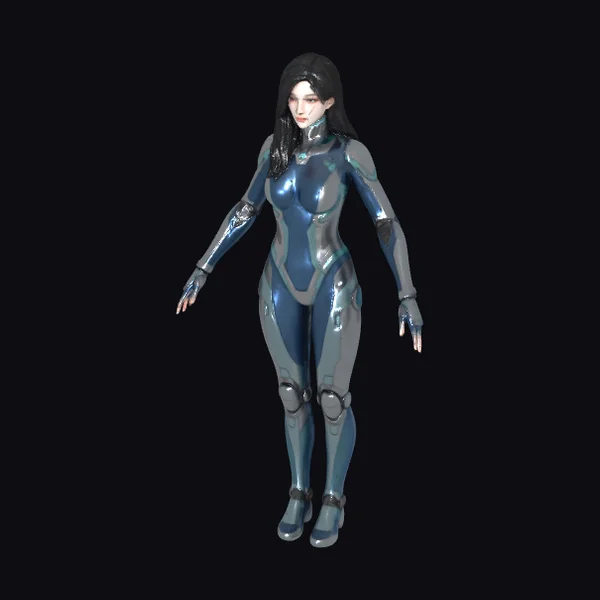Cybernetic Female Figure
