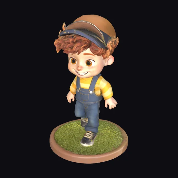 Cute Boy in Overalls