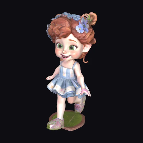 Cute Little Girl Walking