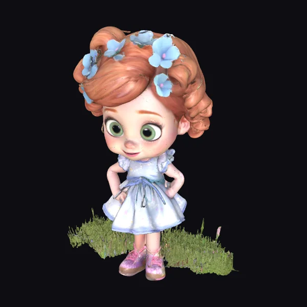 Little Girl with Flowers