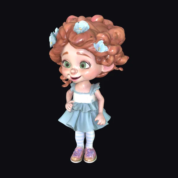 Cute Little Girl Character